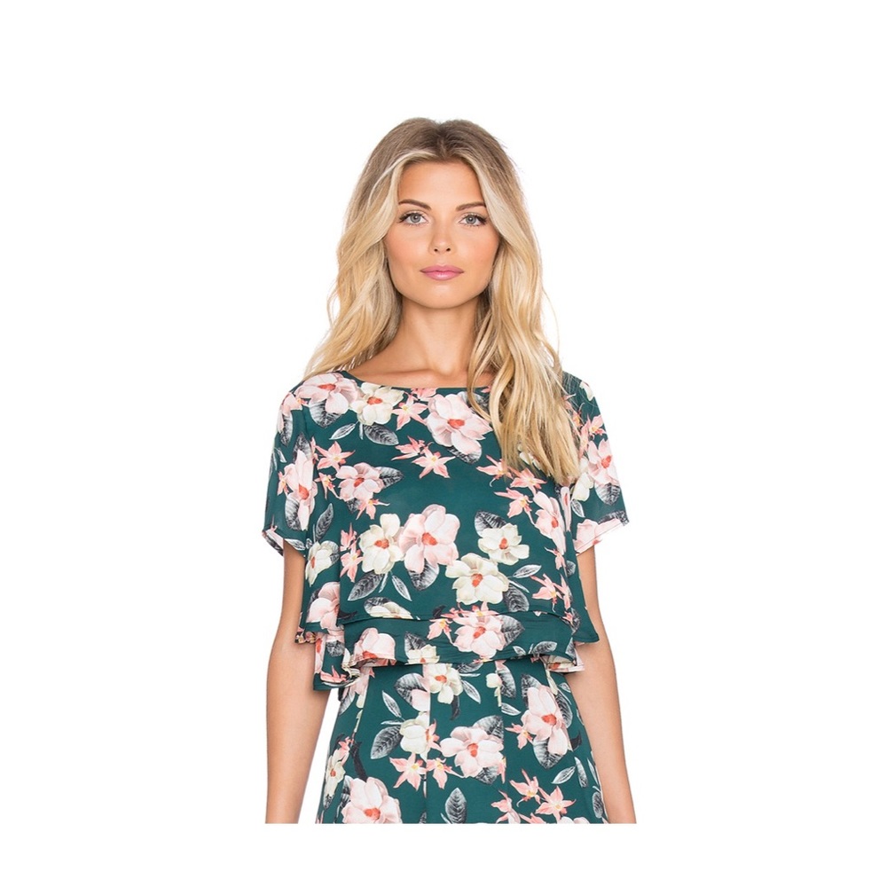 Show Me Your Mumu Green Candice Crop Top - NWOT